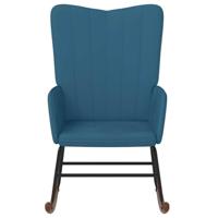 Schommelstoel fluweel blauw - thumbnail