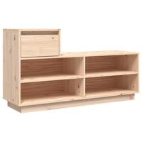 VidaXL Schoenenkast 110x34x61 cm massief grenenhout - thumbnail