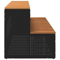 VidaXL Hottub-opstap 100x50x50,5 cm poly rattan&massief acaciahout - thumbnail