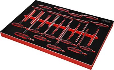 KS Tools 811.1018 Haakse schroevendraaierset 2 mm, 2.5 mm, 3 mm, 4 mm, 5 mm, 6 mm, 7 mm, 8 mm, 10 mm T 8, T 10, T 15, T 20, T 25, T 27, T 30, T 40, T 50