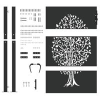 Tuinpoort met slot Zwart 105 x 150 cm Poedergecoat staal - thumbnail