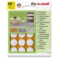 Fix-o-moll viltglijde Ø17mm wit - thumbnail