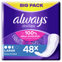 Always Dailies inlegkruisjes extra protect large (48 st) - thumbnail