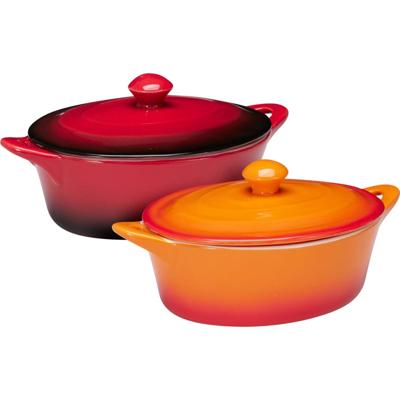 Excellent Houseware Pan porselein met deksel 600ml