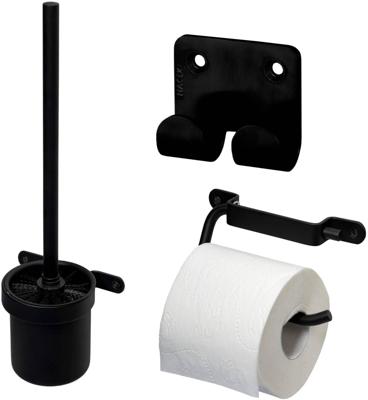 Haceka IXI 3-delige toilet accessoireset mat zwart