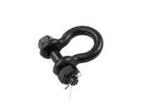Safetex Shackle 10mm black with Bolt, Mother, Splint harpsluiting met bout en splitpen - thumbnail