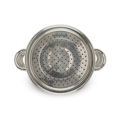 LIVOO MEP121 roestvrijstalen stoompan - Ø 24 cm - 1 pan van 4 liter - 2 stoommandjes van 3 liter en een deksel