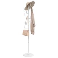 VidaXL Kapstok 183 cm gepoedercoat ijzer wit - thumbnail
