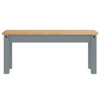 Eetkamerbank Panama 105x30x45 cm massief grenenhout grijs - thumbnail