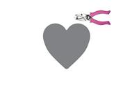 Fiskars handpons, hart, gatgrootte 5 mm, 1 stuk - thumbnail