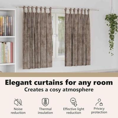 VidaXL Velvet gordijnen 2 pcs cappuccino 140 x 140 cm fluweel VidaXL Velvet gordijnen 2 pcs cappuccino 140 x 140 cm fluweel