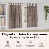 VidaXL Velvet gordijnen 2 pcs cappuccino 140 x 140 cm fluweel - thumbnail