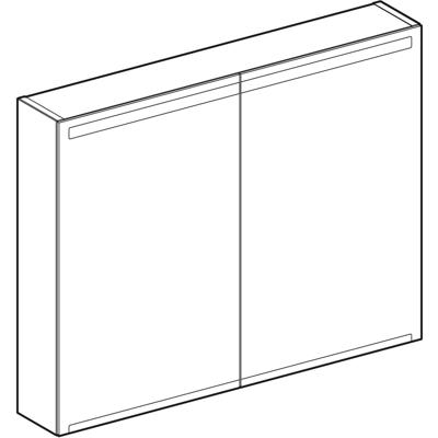 Geberit Option spiegelkast 2 dubbelzijdige spiegeldeuren met led verlichting 90x70x15cm 500.583.00.1 Geberit Option spiegelkast 2 dubbelzijdige spiegeldeuren met led verlichting 90x70x15cm 500.583.00.1