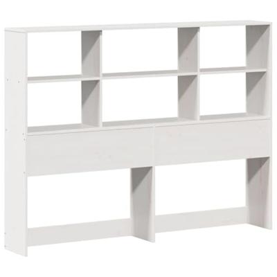 Bed met boekenkast zonder matras grenenhout wit 120x190 cm - thumbnail