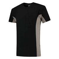 Tricorp T-shirt Bi-Color - Workwear - 102002 - zwart/grijs - maat M - thumbnail