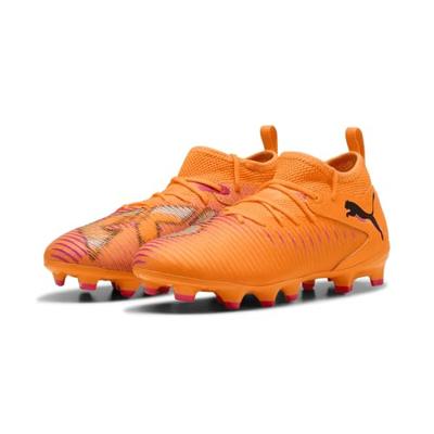 PUMA Future 8 Match Gras / Kunstgras Voetbalschoenen (MG) Kids Oranje Roze Zwart