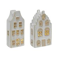 Svenska Living Led grachthuis steen h15cm - thumbnail