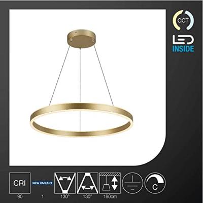 SLV ONE 60 1005177 Hanglamp LED vast ingebouwd 24 W Messing SLV ONE 60 1005177 Hanglamp LED vast ingebouwd 24 W Messing