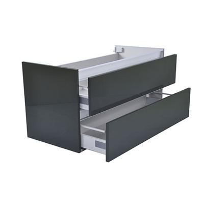 Vision onderkast met 2 laden 100 x 46 cm hoogglans grijs