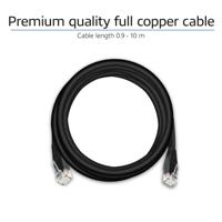ACT Zwart 15,0 meter U/UTP CAT6 patchkabel met RJ45 connectoren - thumbnail