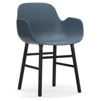 Normann Copenhagen Form armstoel Blue vierpoot zwart eikenhout - thumbnail