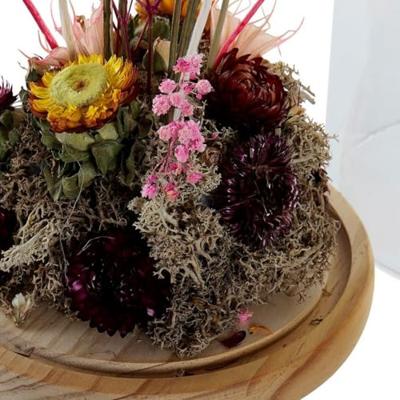 Decoratieve figuren DKD Home Decor Kristal Blommor Hout MDF (17 x 17 x 26 cm)