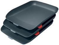 Brievenbak leitz cosy set van 3 a4 fluweel grijs | 104 stuks - thumbnail