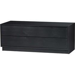 WOOOD TV-meubel 'Finca' Mat zwart, 100cm WOOOD TV-meubel 'Finca' Mat zwart, 100cm