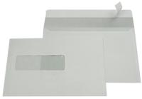 Gallery enveloppen ft 156 x 220 mm, venster links, stripsluiting, binnenzijde grijs, 500 stuks - thumbnail