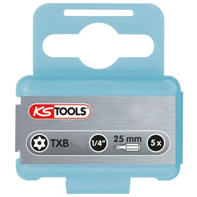 KS Tools 910.2342 9102342 Torx-bit TB 10 RVS V2A Roestvast C 6.3 5 stuk(s)