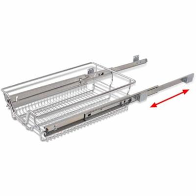 VidaXL Draadmanden uittrekbaar 2 st 400 mm zilverkleurig