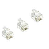 ACT TD106M RJ12 Modulaire Connector | Ronde Kabel | Massieve Aders | 25 stuks - thumbnail