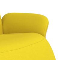 Fauteuil verstelbaar met voetensteun stof lichtgeel - thumbnail