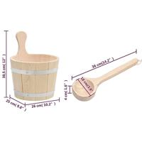 VidaXL Saunaset emmer en lepel massief grenenhout - thumbnail