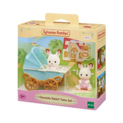 Sylvanian Families tweeling Chocoladekonijn met kinderwagen 5432