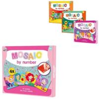 Craft Universe mosaic op nummer foam 22 cm 4 assorti | 24 stuks - thumbnail