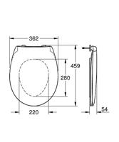 GROHE Bau closetzitting met deksel met softclose met quick release wit 39493000 - thumbnail