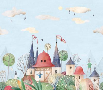 Dutch Cute Walls- Woodlnd Bunnies 318x280cm - CW6007-1