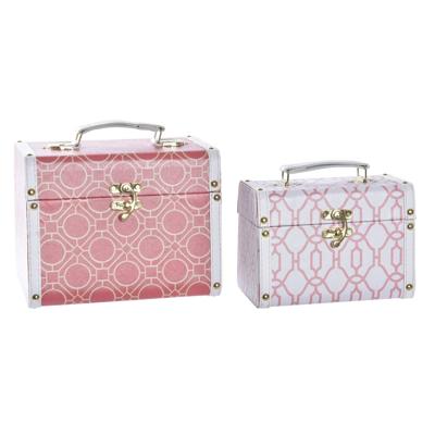 Set decoratieve dozen DKD Home Decor Canvas Hout Oranje Wit 24 x 18 x 19 cm (2 Stuks) Set decoratieve dozen DKD Home Decor Canvas Hout Oranje Wit 24 x 18 x 19 cm (2 Stuks)