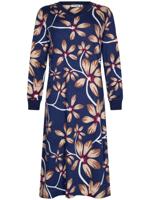 Warm katoenen marineblauw nachthemd - thumbnail