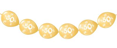 50 Jaar Jubileum Knoopballonnen - 3 meter