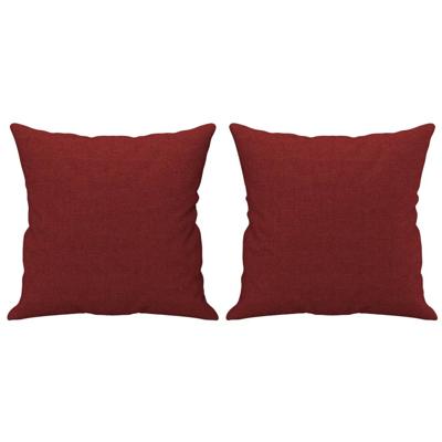 VidaXL Sierkussens 2 st 40x40 cm stof wijnrood