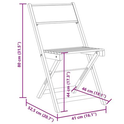 Tuinstoelen 6 st inklapbaar stof en massief hout beige - thumbnail