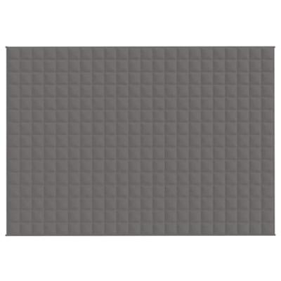 VidaXL Verzwaringsdeken 155x220 cm 11 kg stof grijs