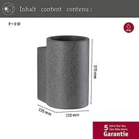 Paulmann Concrea 94500 Buitenlamp (wand) LED LED vast ingebouwd Zwart zandsteen - thumbnail