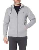 SALE! Clique 021034 Basic Hooded Sweater Met Rits - Grijs Melange - Maat S - thumbnail