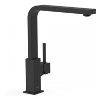 Keukenkraan Tres Cocina Vierkant Uitloop 22 cm Mat Zwart - thumbnail