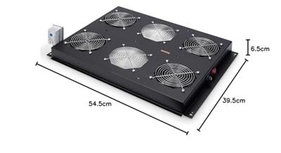 Digitus DN-19 FAN-4-SRV-B 19 inch 4 x Ventilator voor patchkast 1 HE Zwart