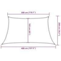 Zonnezeil 160 g/m 3/4x2 m HDPE blauw - thumbnail