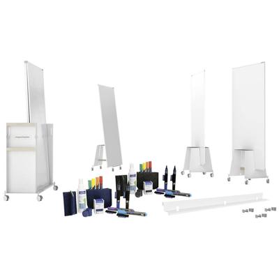 magnetoplan Whiteboard set Design Thinking Medium Wit Speciaal gelakt Aan beide zijden te gebruiken, Incl. bordwisser, Incl. penkoker, Incl. boardmarker, Incl.